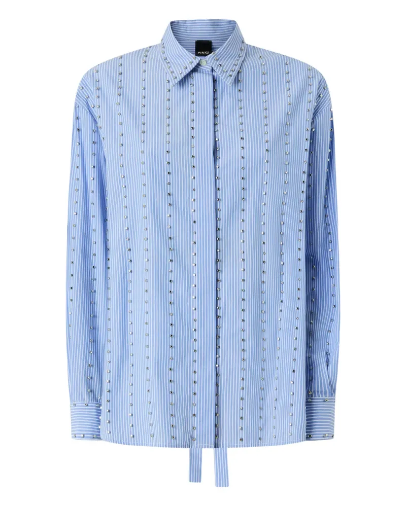 Pinko striped embellished shirt - Blau Blau