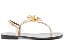 Flache Orchid Sandalen - Gold