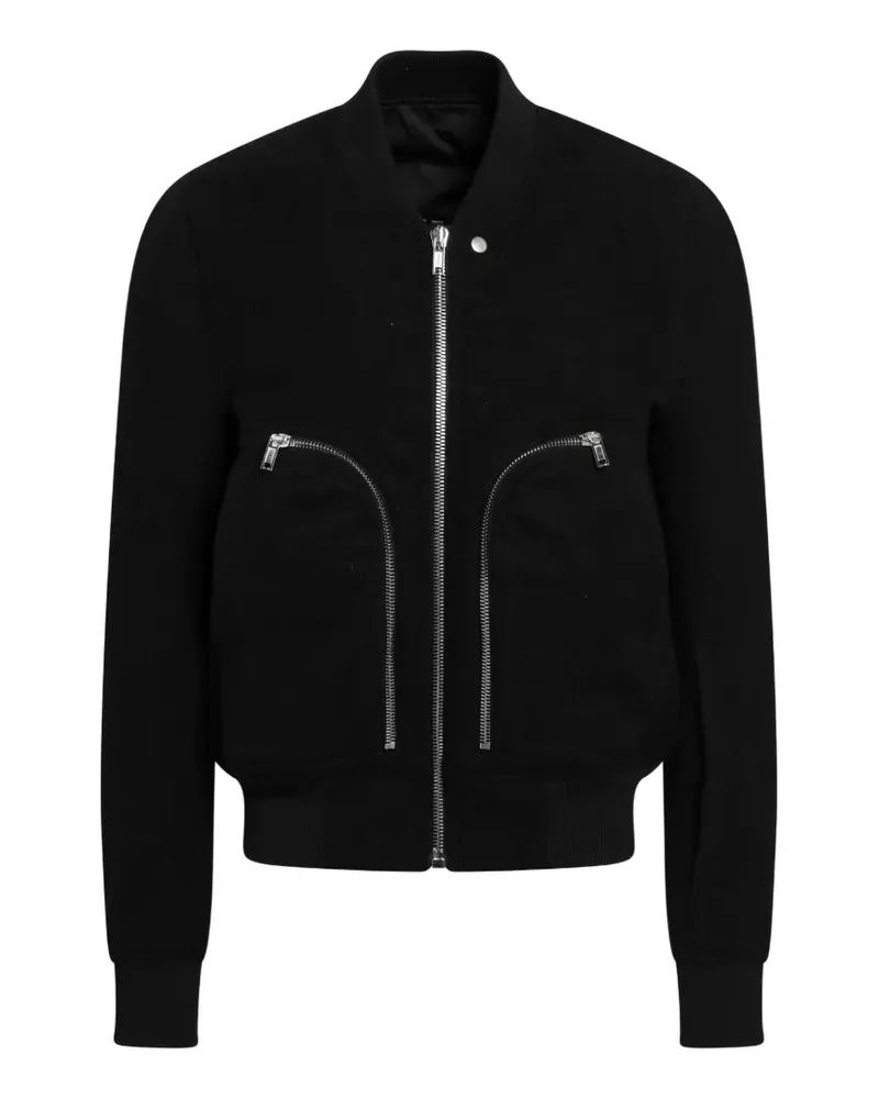 Rick Owens zip-detail bomber jacket - Schwarz Schwarz