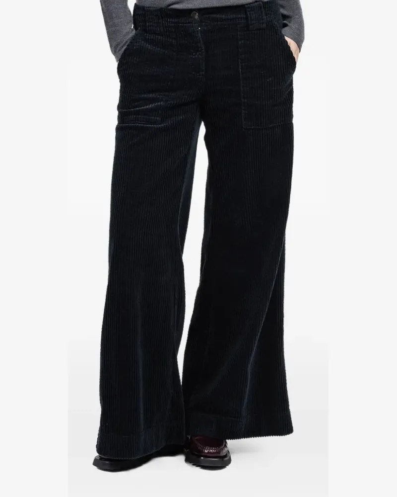 Hannes Roether corduroy pocket trousers - Schwarz Schwarz