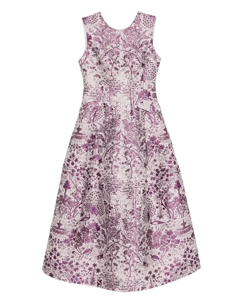 SHIATZY CHEN Scape-of-Curve Kleid mit Print - Violett Violett