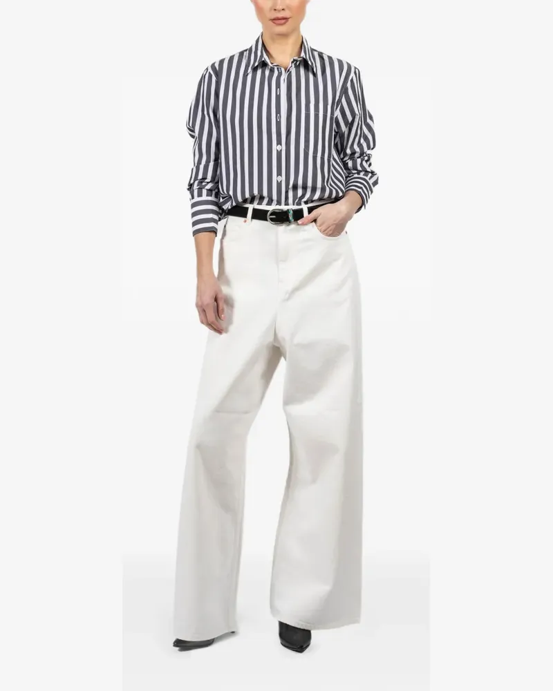 Xírena Monroe striped shirt - Schwarz Schwarz