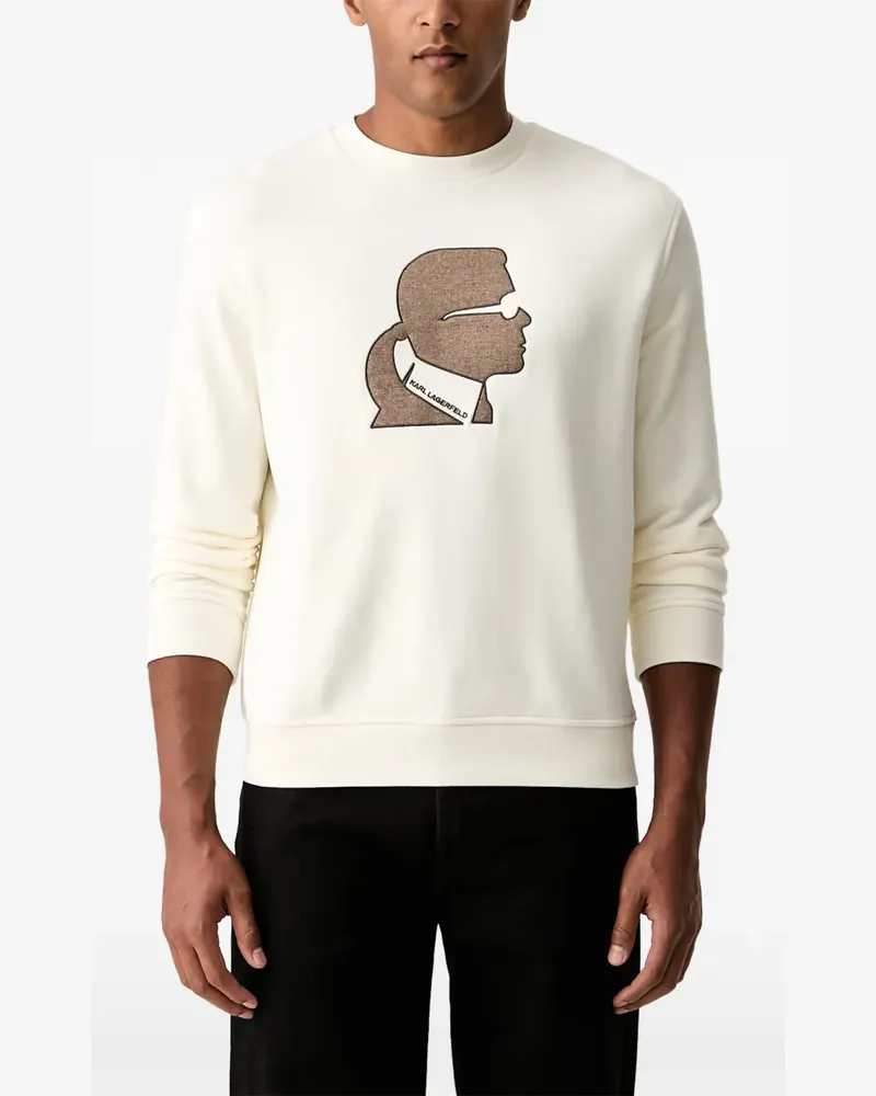 Karl Lagerfeld Kameo Sweatshirt mit rundem Ausschnitt - Nude Nude