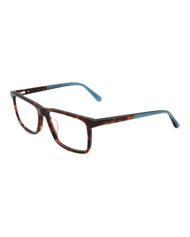Calvin Klein Eckige Brille in Schildpattoptik - Braun Braun