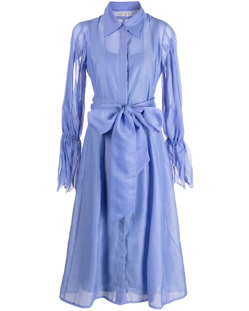 Baruni Hemdkleid mit Gürtel - Blau Blau