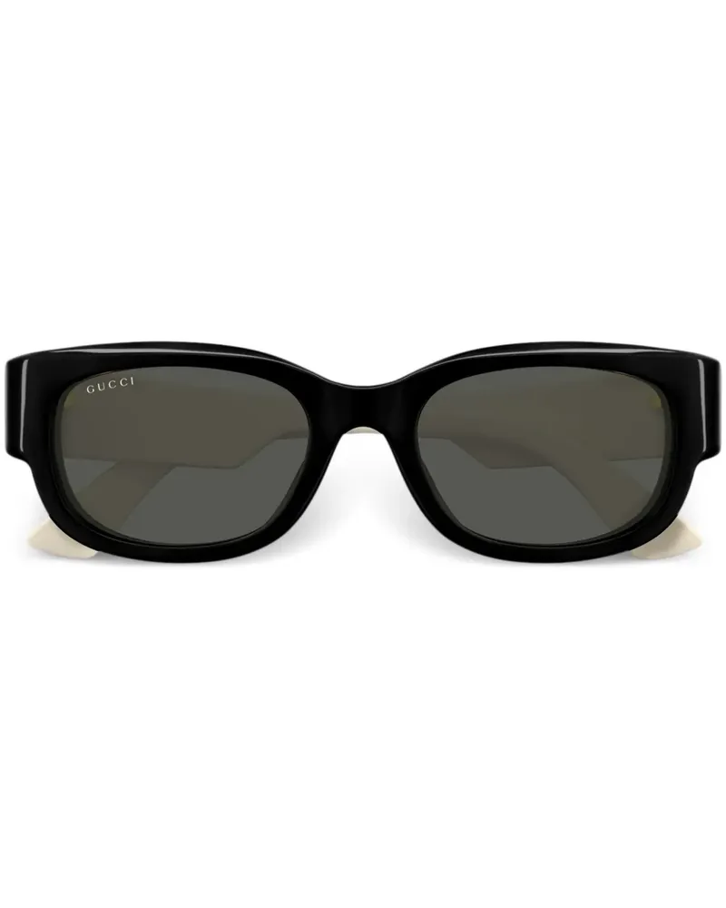 Gucci Sonnenbrille mit GG - Schwarz Schwarz