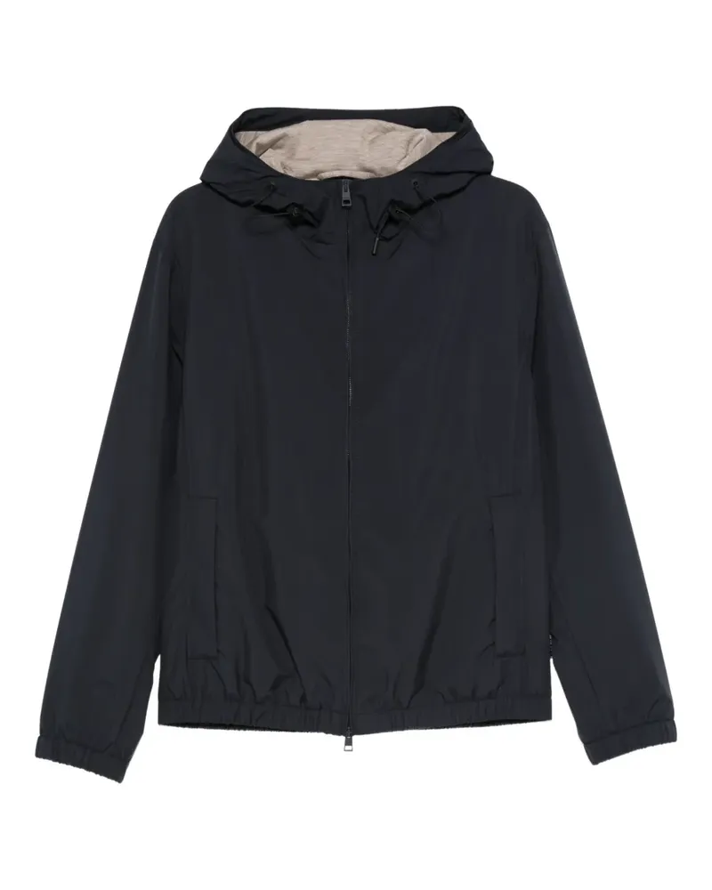 LARDINI drawstring hooded jacket - Blau Blau