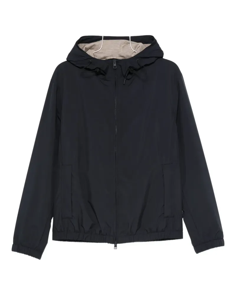 LARDINI drawstring hooded jacket - Blau Blau