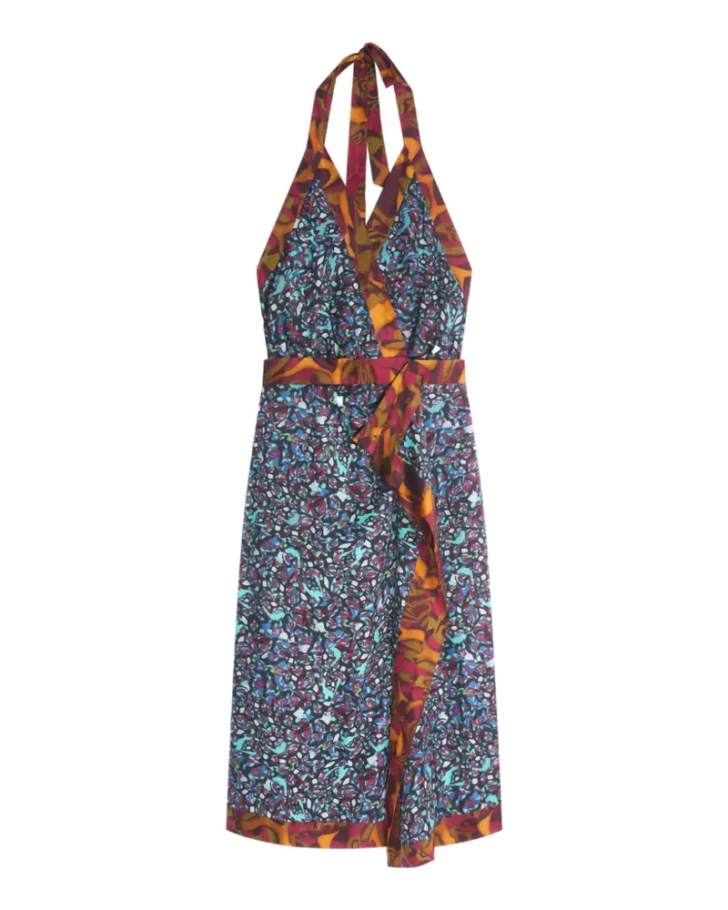 Dries van Noten Neckholder-Kleid aus Viskose - Blau Blau