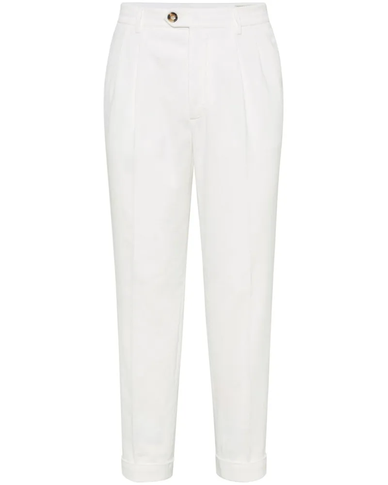 Brunello Cucinelli Hose aus Cord - Weiß Weiß