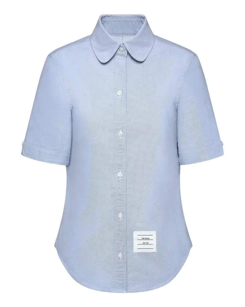 Thom Browne Oxford-Hemd mit kurzen Ärmeln - Blau Blau