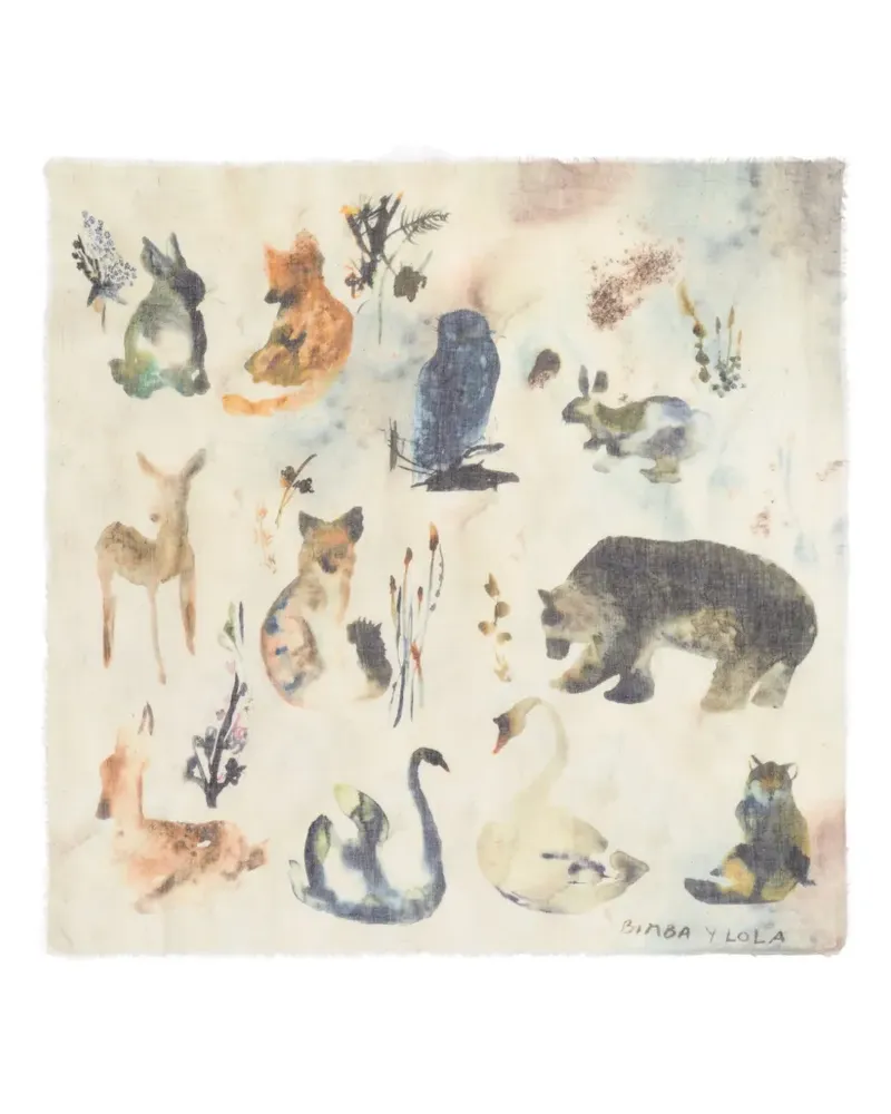 BIMBA Y LOLA Schal mit Aquarell-Print - Nude Nude
