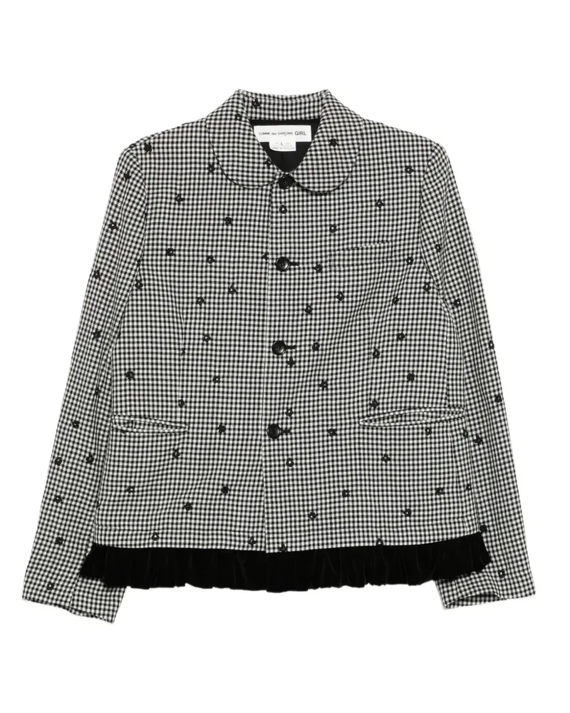 Comme des Garçons Karierte Jacke - Schwarz Schwarz