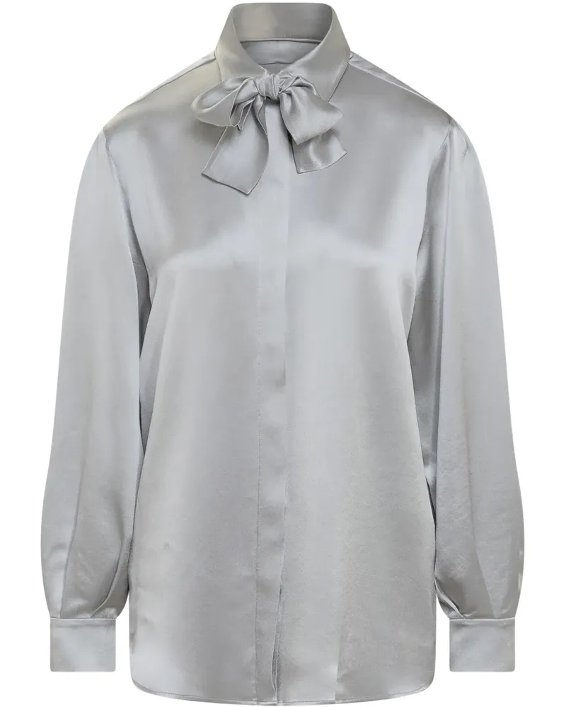 Alberta Ferretti Hemd mit Schleifendetail - Grau Grau