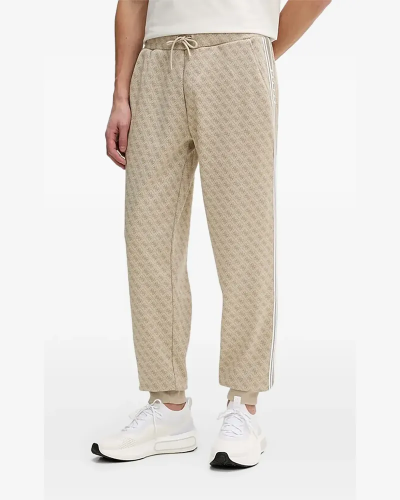 Guess monogram-pattern track pants - Nude Nude