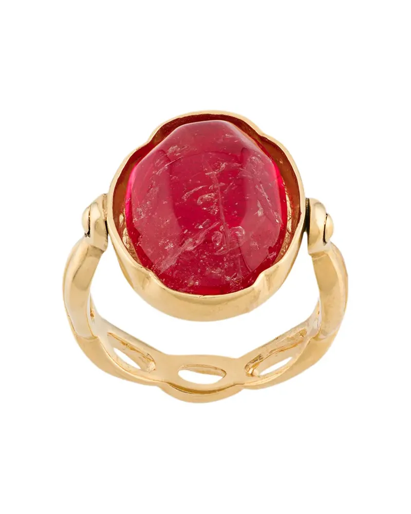 Goossens Paris Vergoldeter Ring mit Cabochons Gold