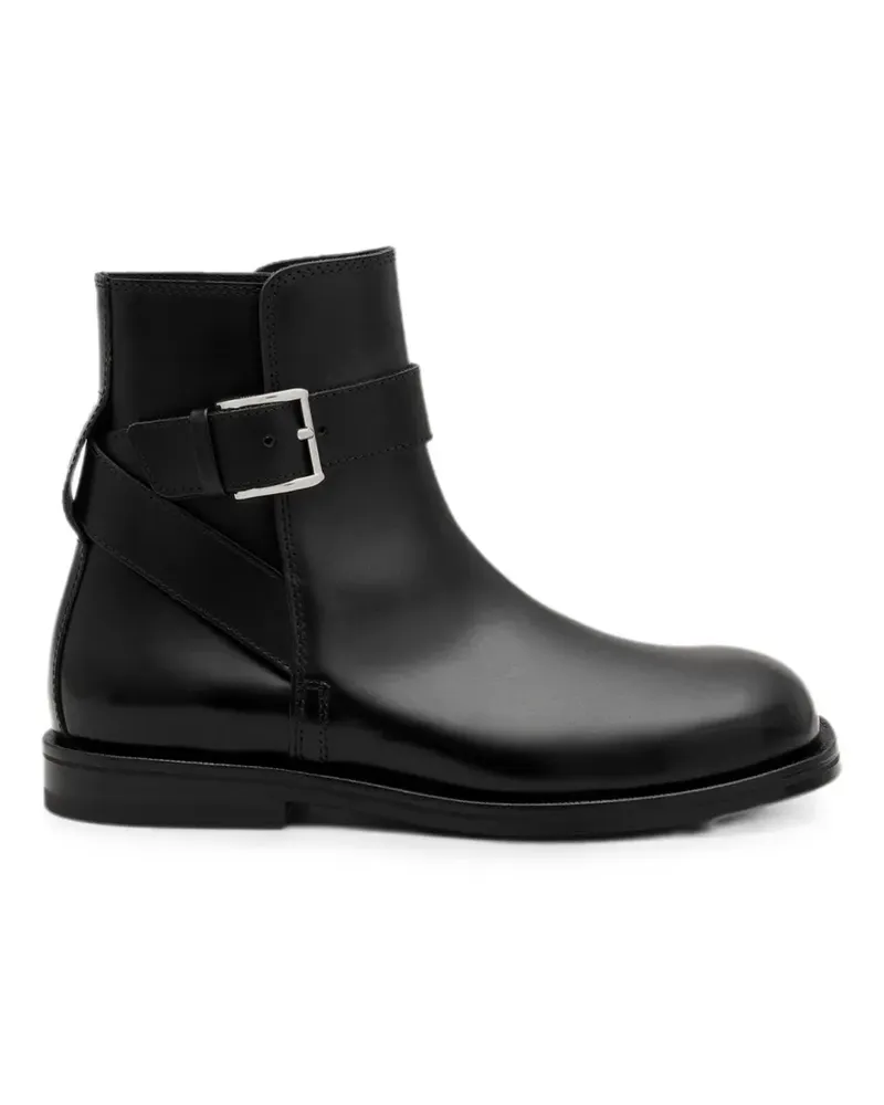 AMI Paris buckle cow leather boots - Schwarz Schwarz