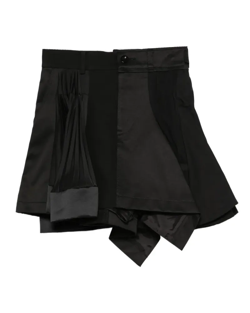 Sacai pleated panel skirt - Schwarz Schwarz