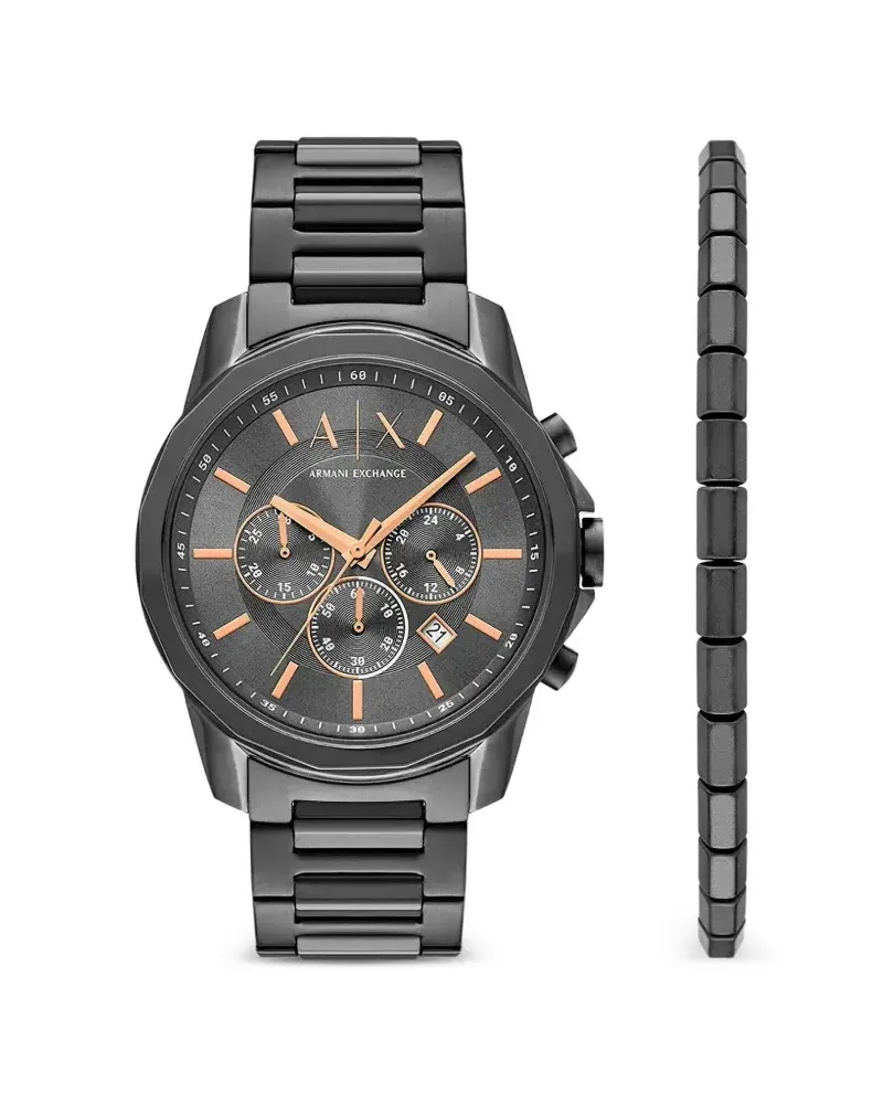 Armani Exchange Round-face 44mm - Grau Grau