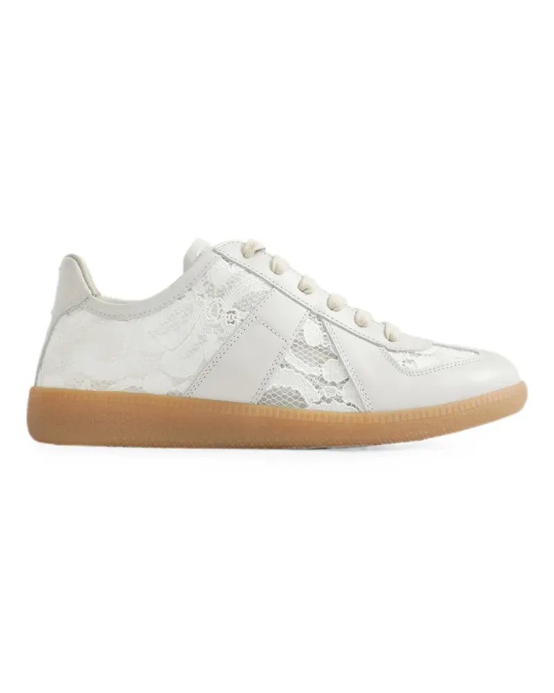 Maison Margiela Replica lace-panel sneakers - Weiß Weiß