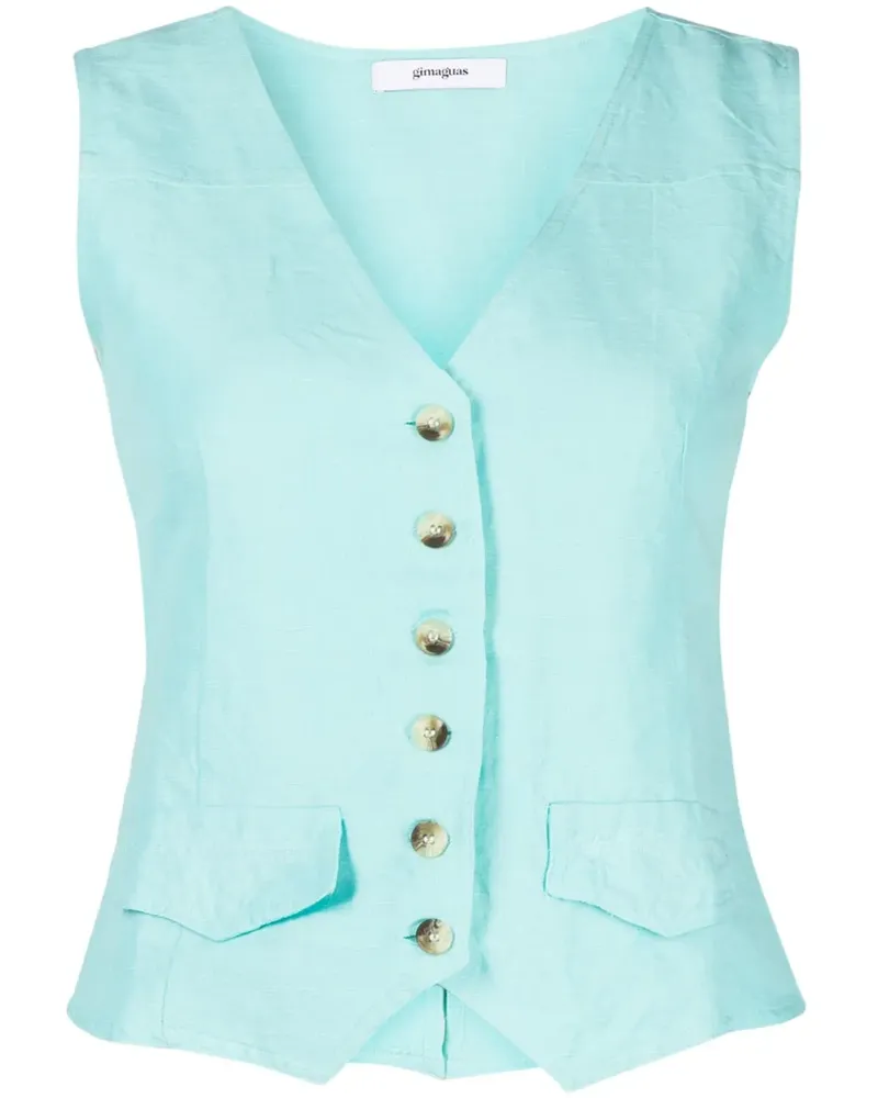 GIMAGUAS Hemd mit Leinenanteil - Grün Grün