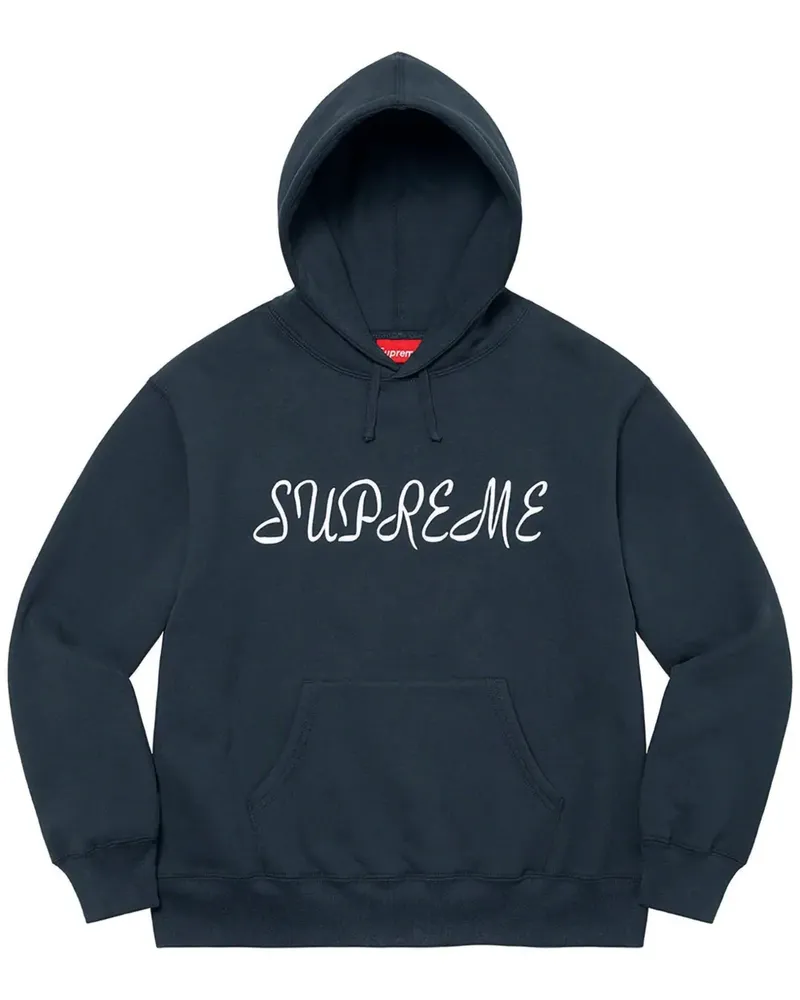 Supreme Being Script Hoodie - Blau Blau