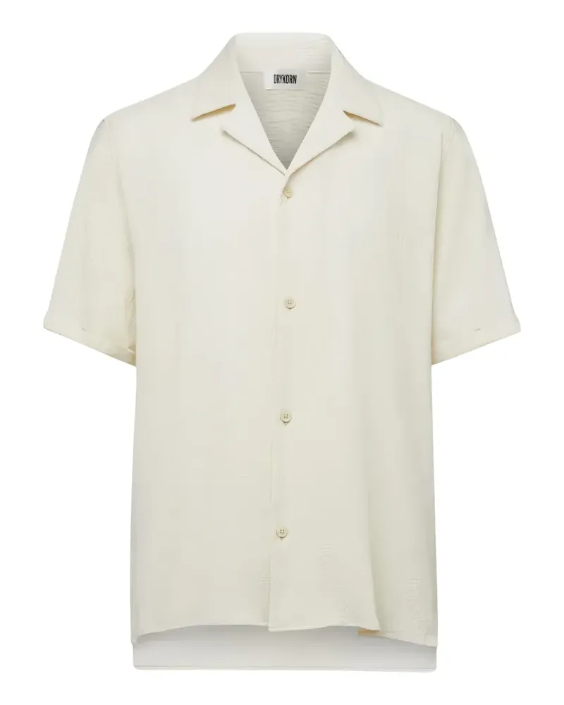 Drykorn Bijan_2 jacquard short-sleeve shirt - Nude Nude
