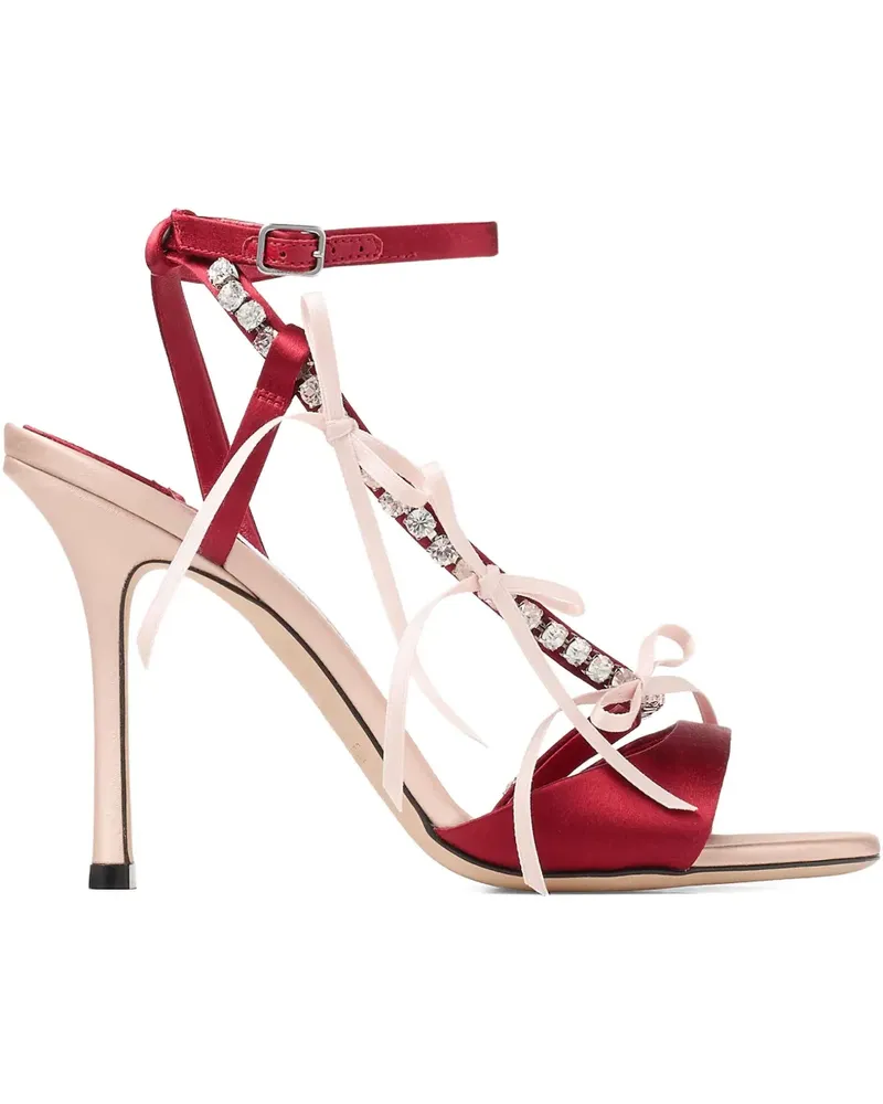 Jimmy Choo 100 mm crystal-embellishment sandals - Rot Rot