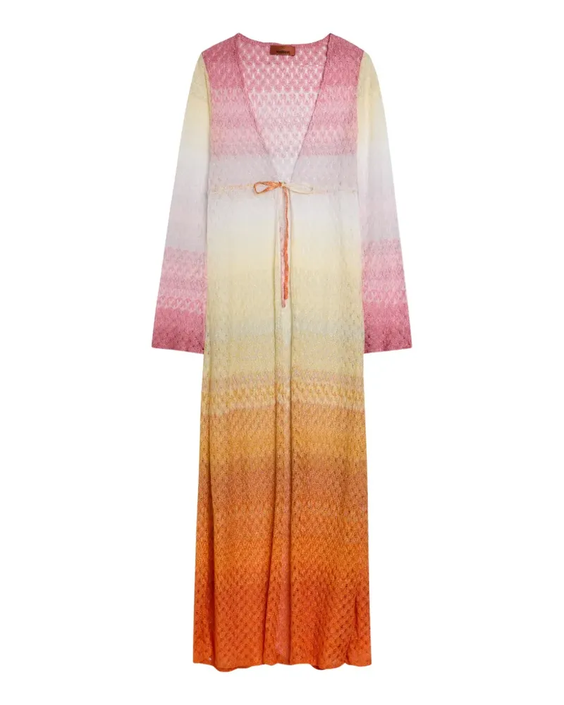 Missoni V-neck tie cover-up - Orange Orange