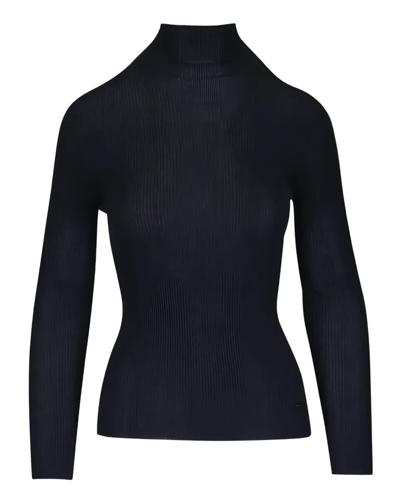 Akris ribbed top - Blau Blau