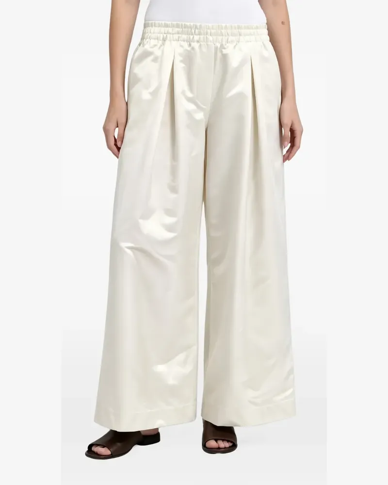 Brunello Cucinelli pleated wide-leg trousers - Nude Nude