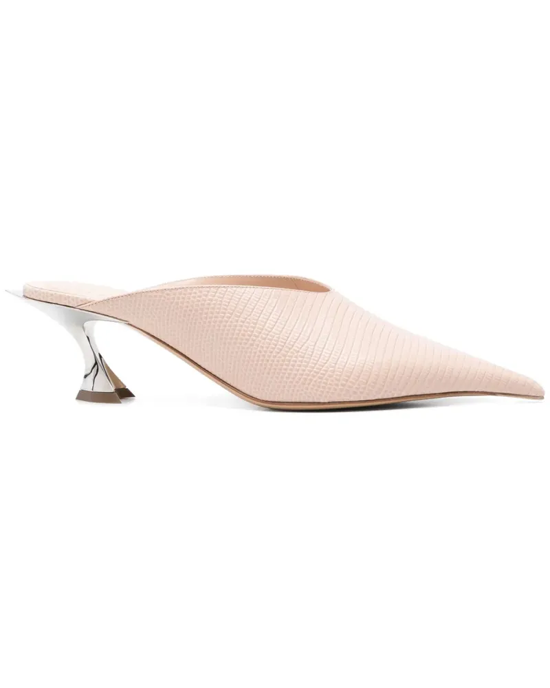 Thierry Mugler Fang Mules 55mm - Nude Nude