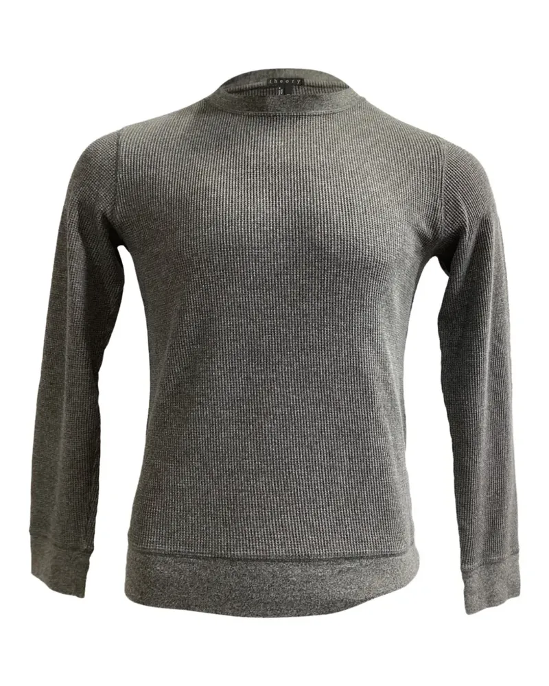 Theory Gerippter Strickpullover - Grau Grau