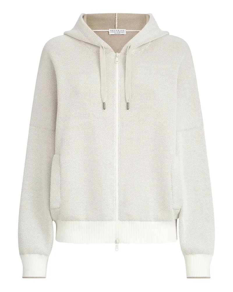 Brunello Cucinelli Kapuzenjacke mit Reißverschluss - Nude Nude