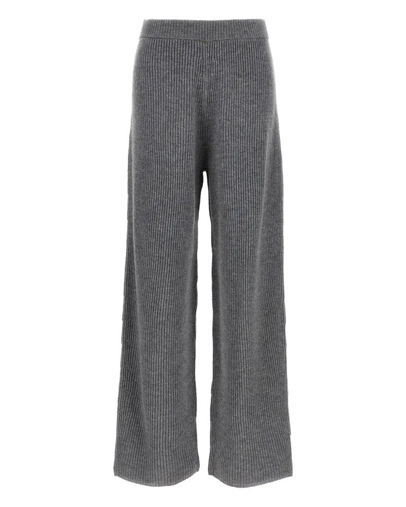 SPORTMAX Gerippte Hose mit geradem Bein - Grau Grau