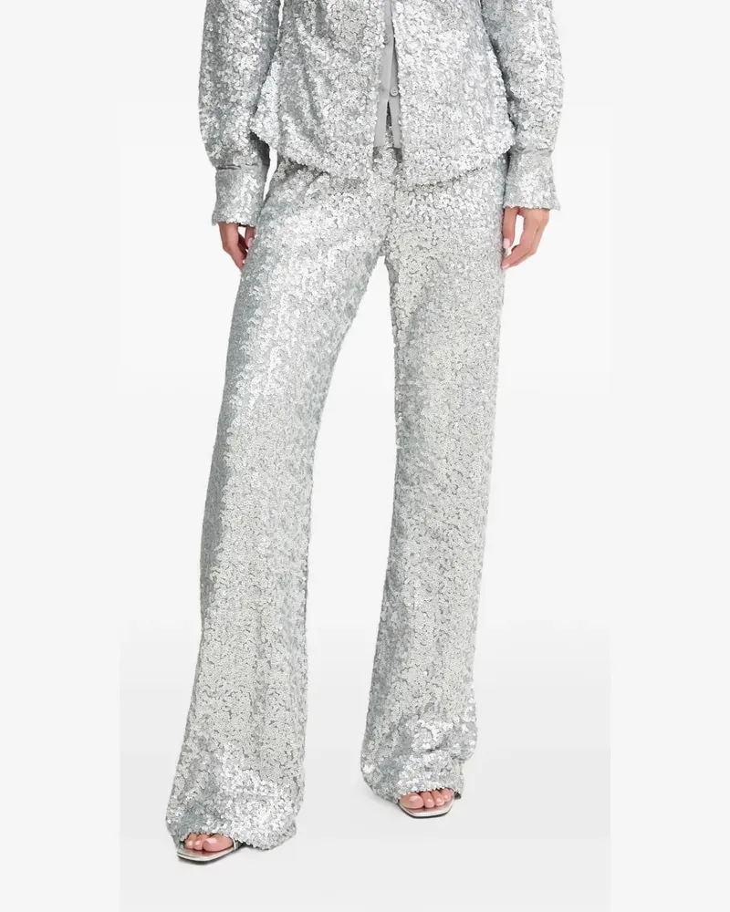 Stine Goya sequin-embellished trousers - Silber Silber