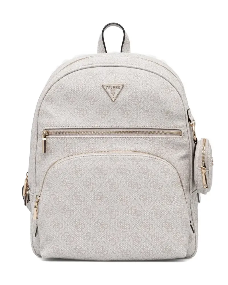 Guess logo-print zip-around backpack - Nude Nude