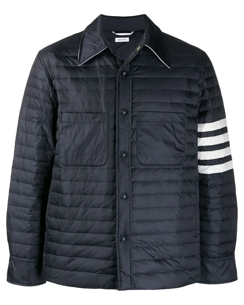 Thom Browne Gesteppte Daunenjacke - Blau Blau
