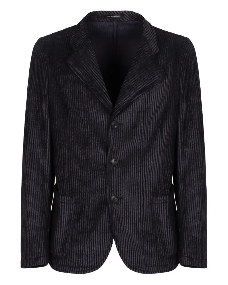 Emporio Armani Blazer aus Cord mit drei Knöpfen - Schwarz Schwarz