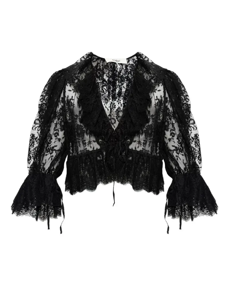Chloé ruffled blouse - Schwarz Schwarz