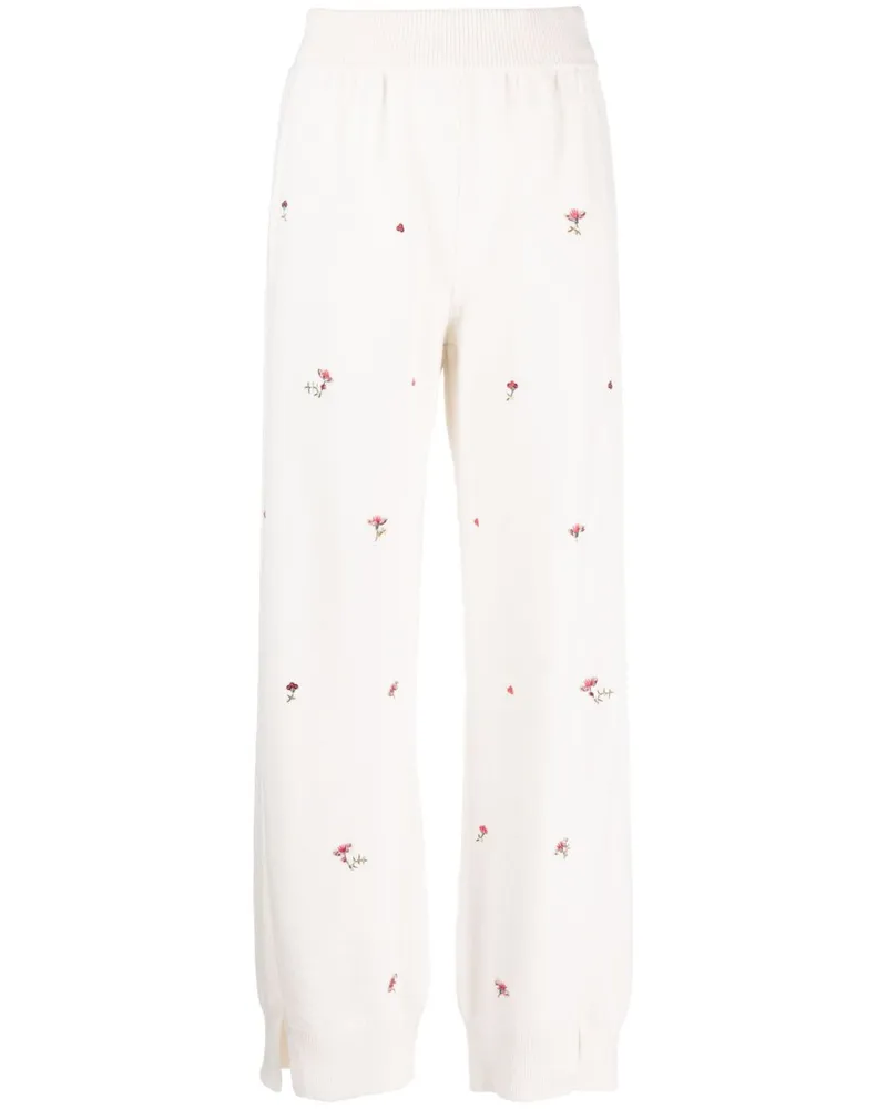 Barrie Palazzohose mit Blumenstickerei - Nude Nude
