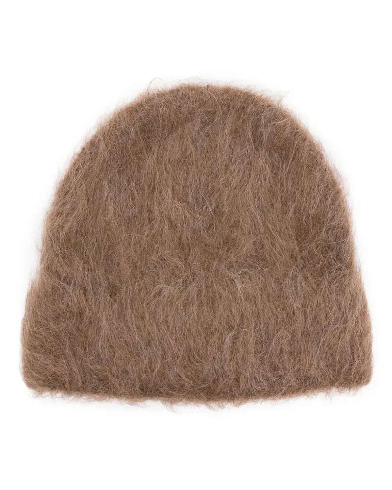Séfr Fuzzy Beanie aus Alpakagemisch - Braun Braun