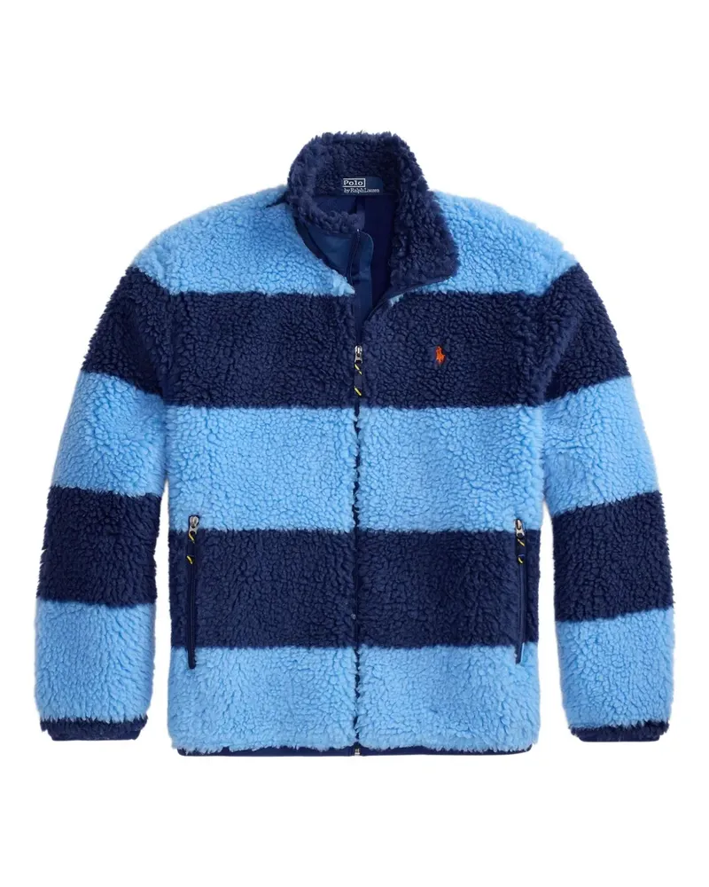 Ralph Lauren Gestreifte Fleecejacke - Blau Blau