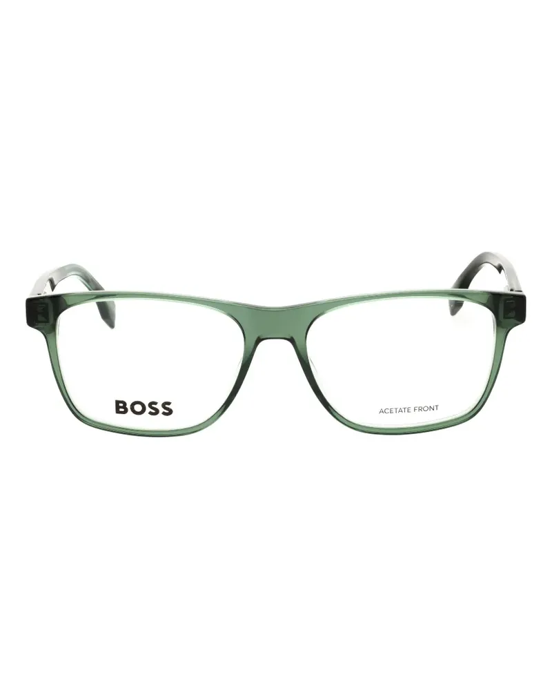HUGO BOSS Brille mit eckigem Gestell - Grün Grün