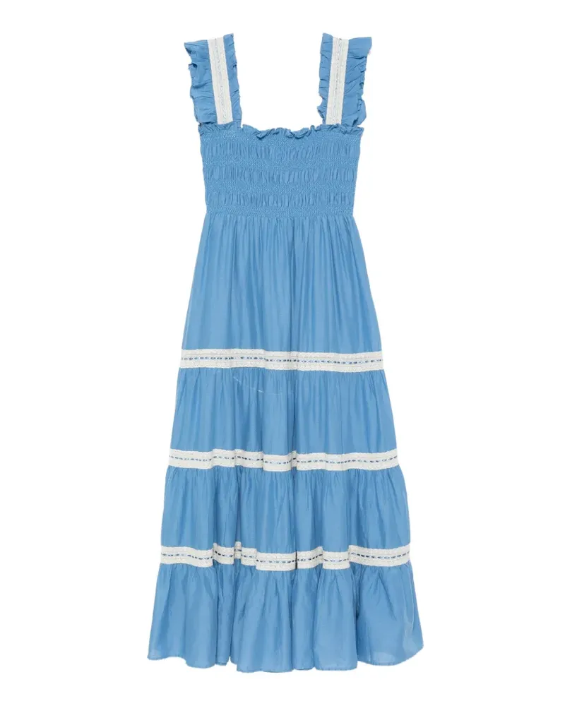 RIXO Aubrie cotton lace midi dress - Blau Blau