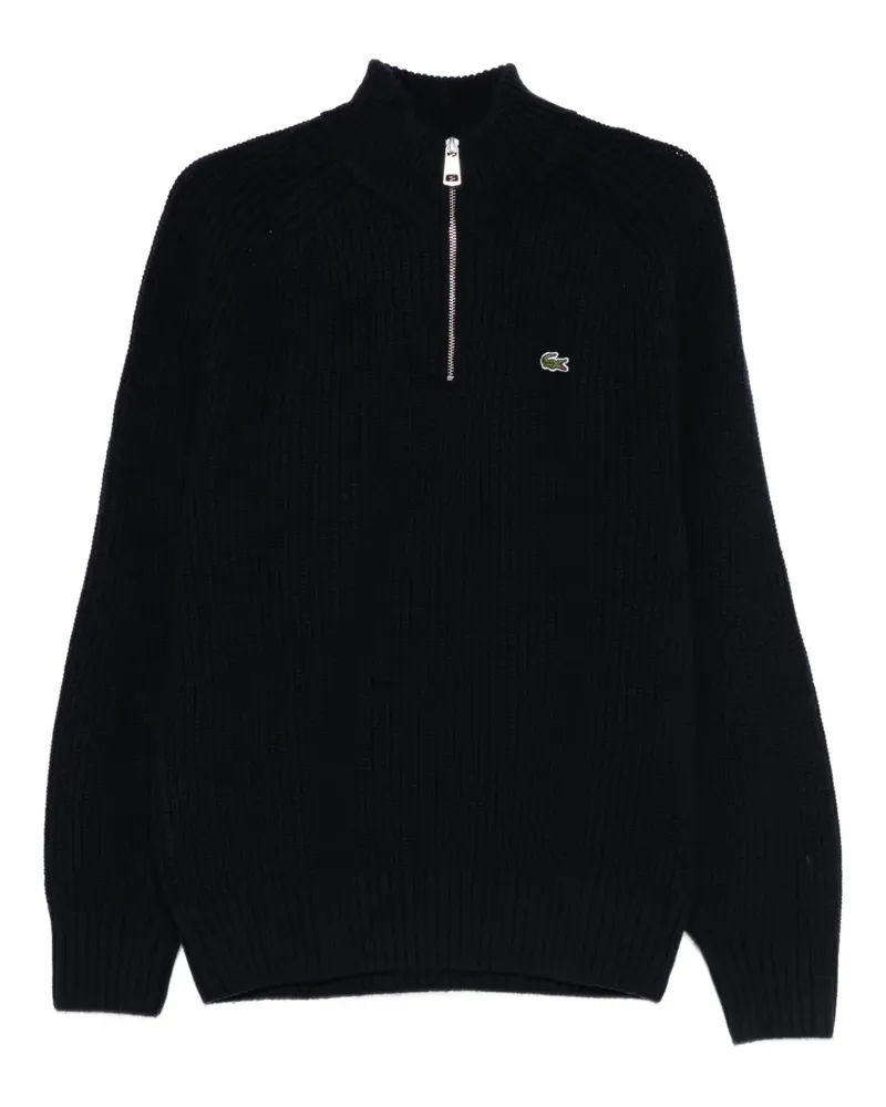 Lacoste Strick mit Reißverschlussapplikation - Blau Blau