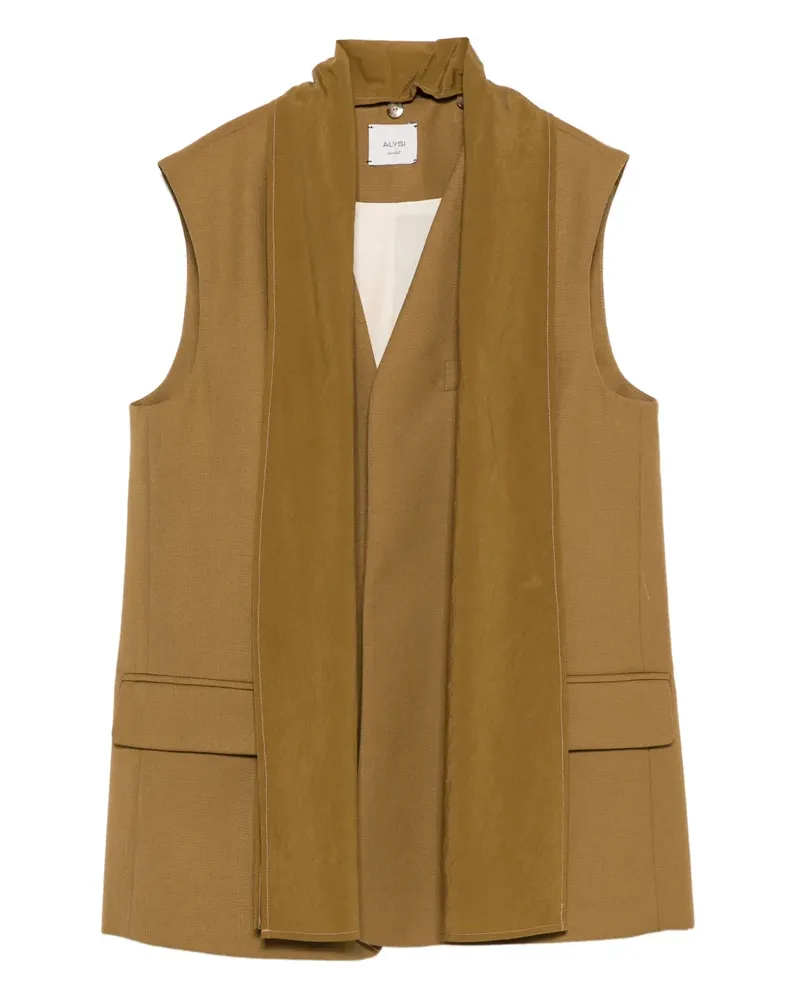 ALYSI Ärmelloser Blazer mit Schaldetail - Nude Nude