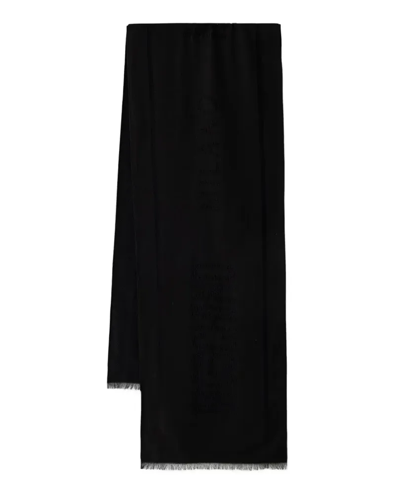 Moschino Schal mit Jacquard-Logo - Schwarz Schwarz