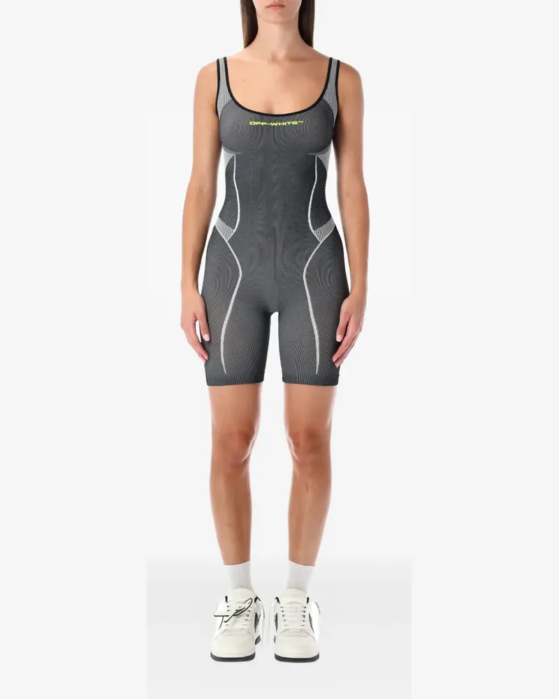 OFF-WHITE Race Logo Arrow Seamless playsuit - Grau Grau