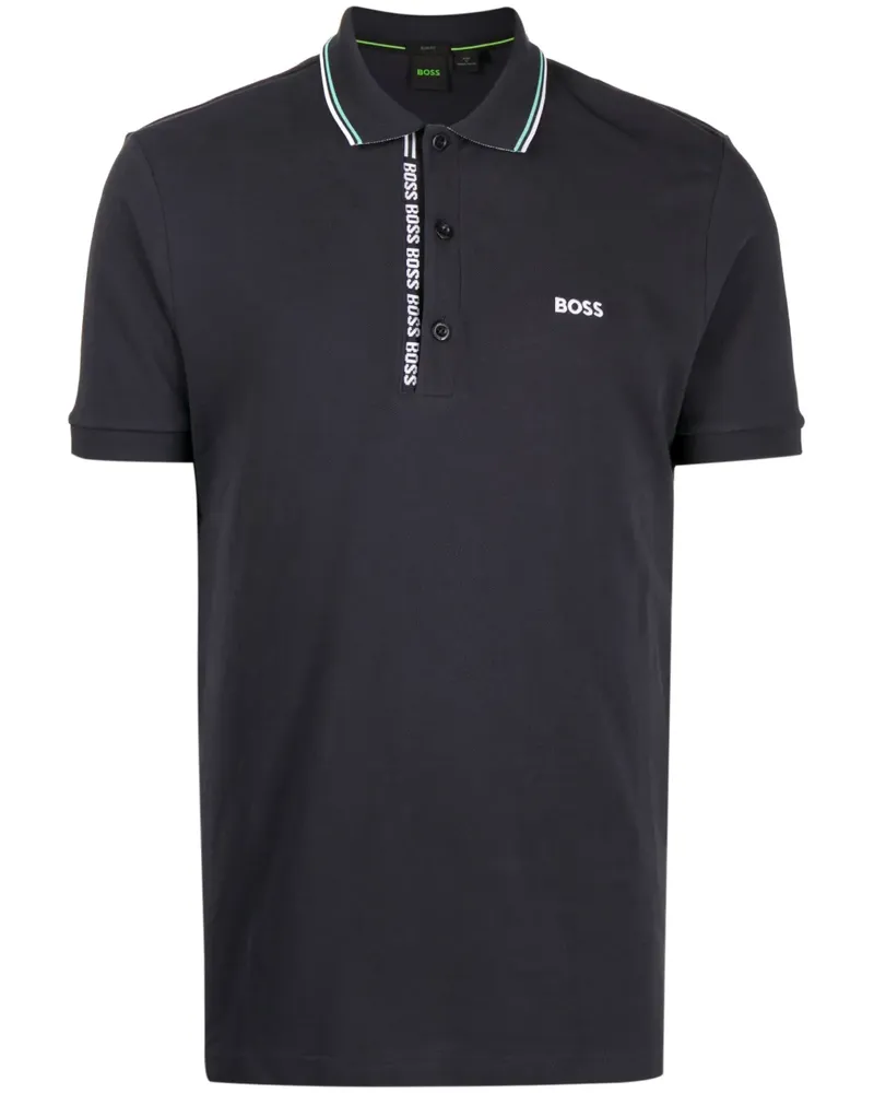 HUGO BOSS Poloshirt mit Logo-Stickerei - Blau Blau